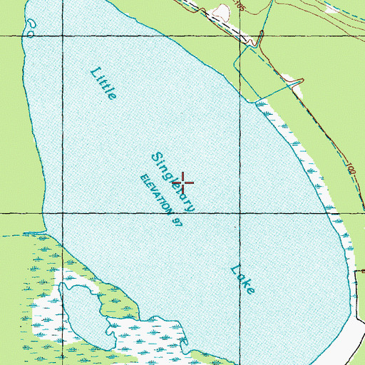 Topographic Map of Little Singletary Lake, NC