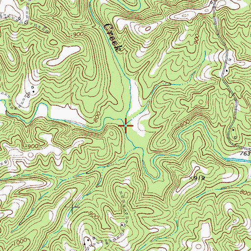 Topographic Map of Little Snow Creek, NC