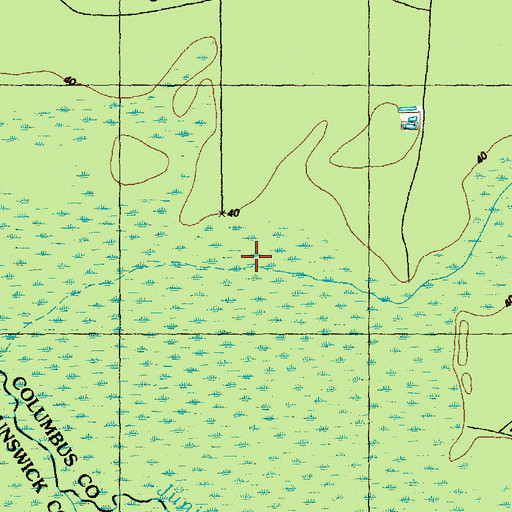 Topographic Map of Little Swamp, NC