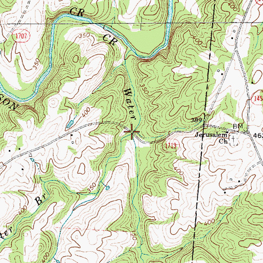 Topographic Map of Little Water Branch, NC