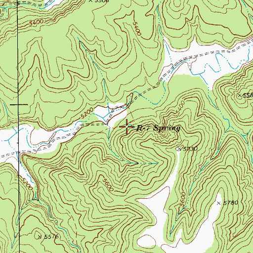 Topographic Map of R-seven Spring, AZ