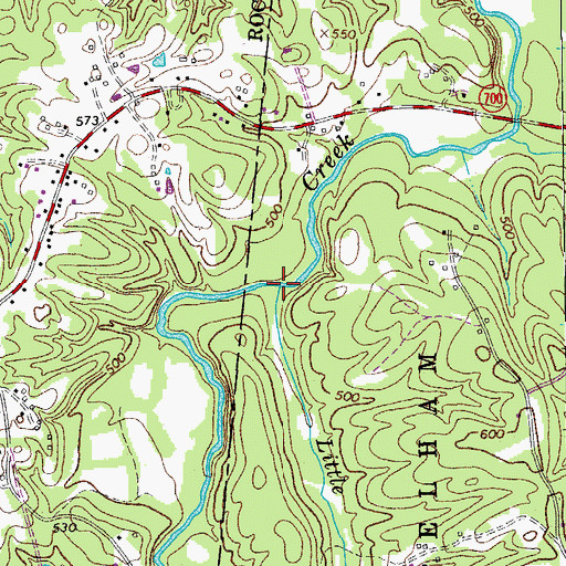 Topographic Map of Little Wolf Island Creek, NC