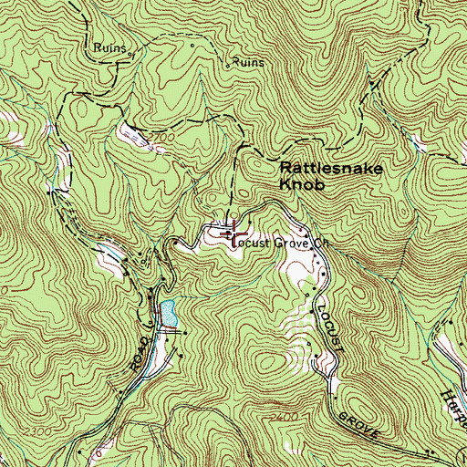 Topographic Map of Locust Grove Church, NC