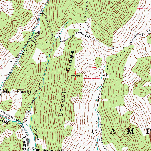 Topographic Map of Locust Ridge, NC