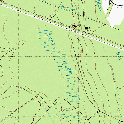 Topographic Map of Long Bay, NC