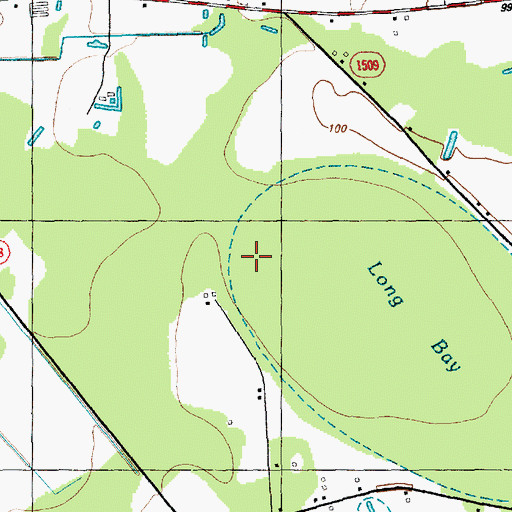 Topographic Map of Long Bay, NC