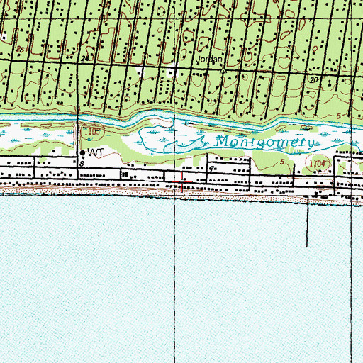 Topographic Map of Long Beach, NC