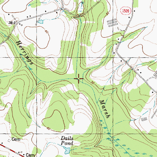 Topographic Map of Long Branch, NC
