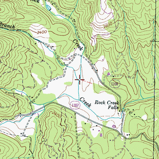 Topographic Map of Long Branch, NC
