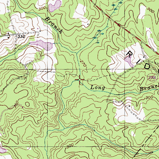Topographic Map of Long Branch, NC
