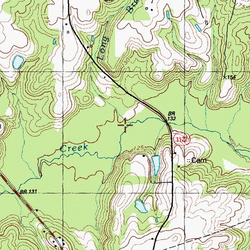 Topographic Map of Long Branch, NC