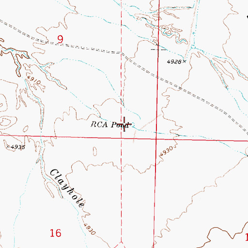 Topographic Map of RCA Pond, AZ