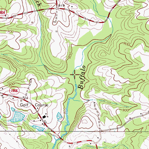 Topographic Map of Long Branch, NC