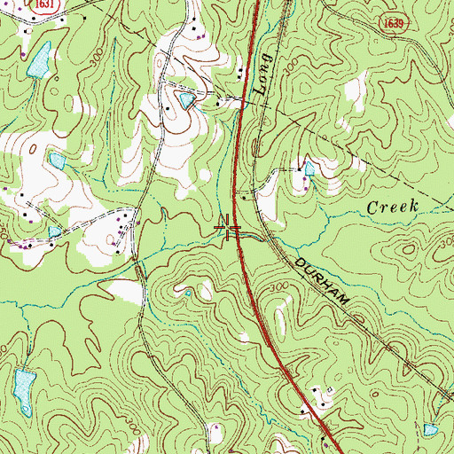 Topographic Map of Long Branch, NC