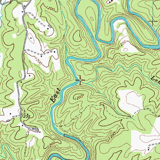 Topographic Map of Long Branch, NC