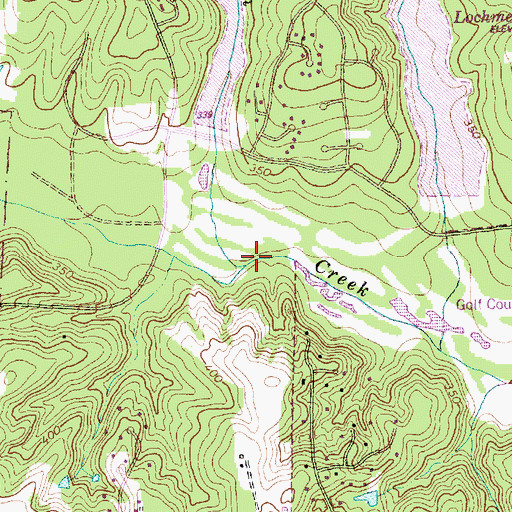 Topographic Map of Long Branch, NC