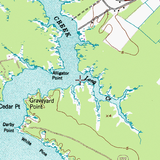 Topographic Map of Long Creek, NC