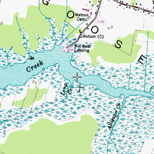 Topographic Map of Long Creek, NC