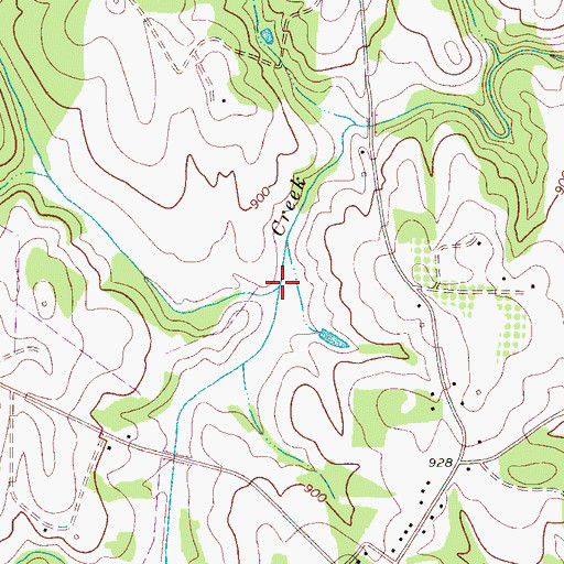 Topographic Map of Long Creek, NC