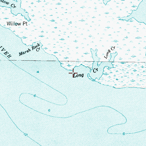 Topographic Map of Long Creek, NC