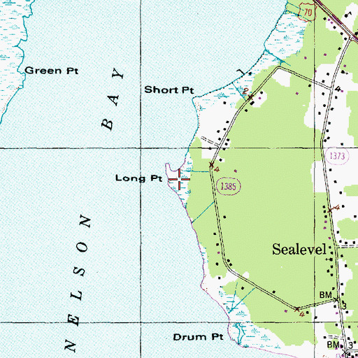 Topographic Map of Long Point, NC