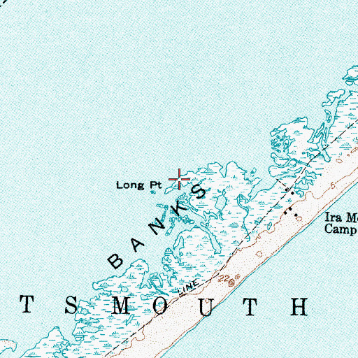 Topographic Map of Long Point, NC