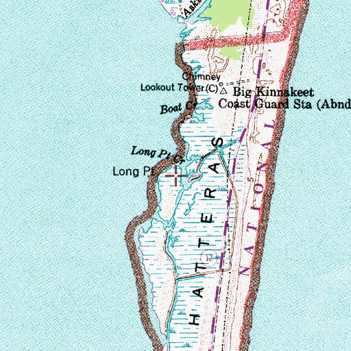 Topographic Map of Long Point, NC