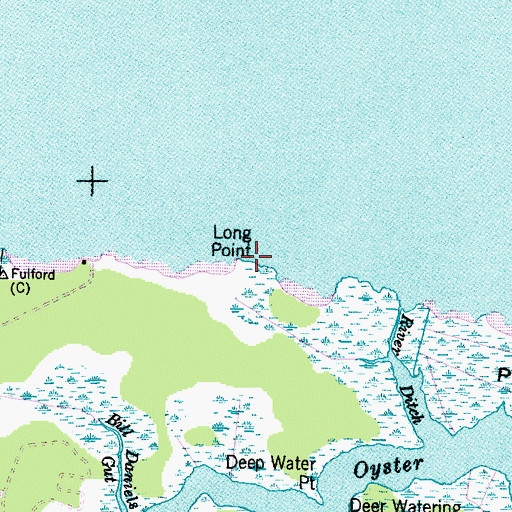 Topographic Map of Long Point, NC