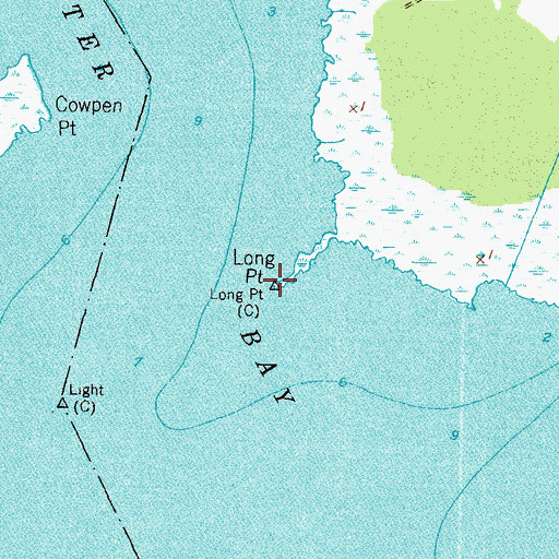 Topographic Map of Long Point, NC