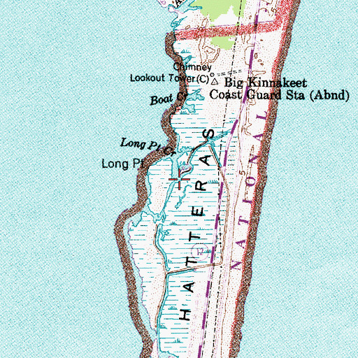 Topographic Map of Long Point Creek, NC