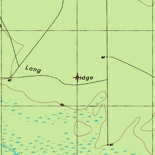Topographic Map of Long Ridge, NC