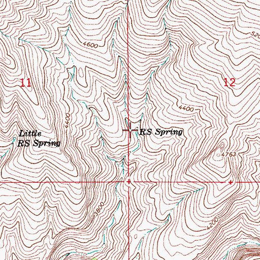 Topographic Map of RS Spring, AZ