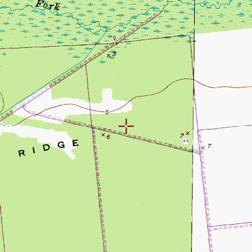 Topographic Map of Long Ridge, NC