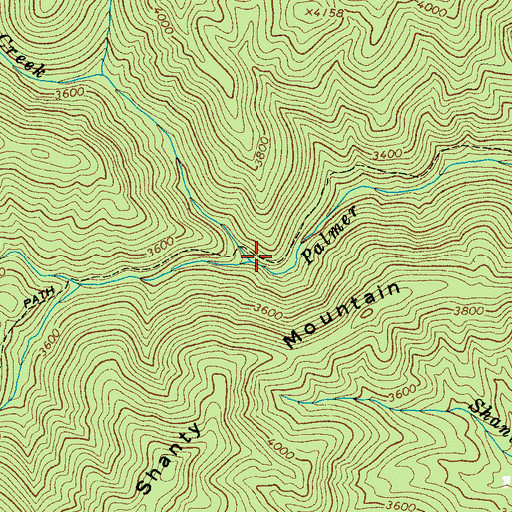Topographic Map of Lost Bottom Creek, NC