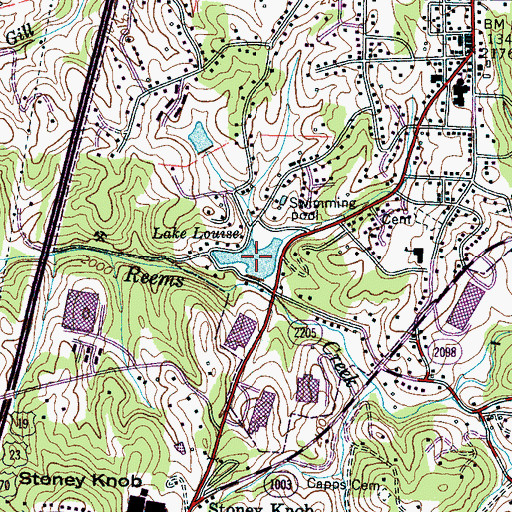 Topographic Map of Lake Louise, NC