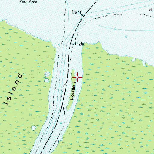 Topographic Map of Louse Island, NC