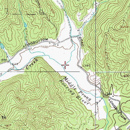 Topographic Map of Lovelace Creek, NC