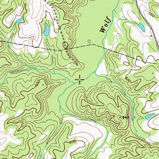 Topographic Map of Lovelace Creek, NC