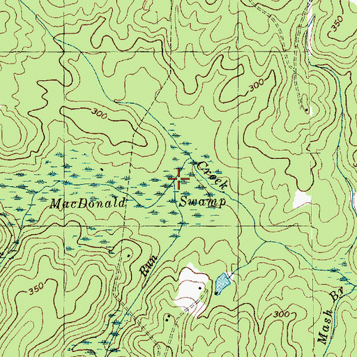 Topographic Map of Lower Run, NC
