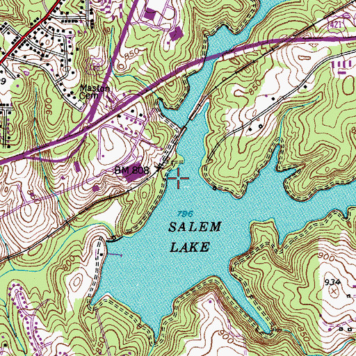 Topographic Map of Lowery Mill Creek, NC