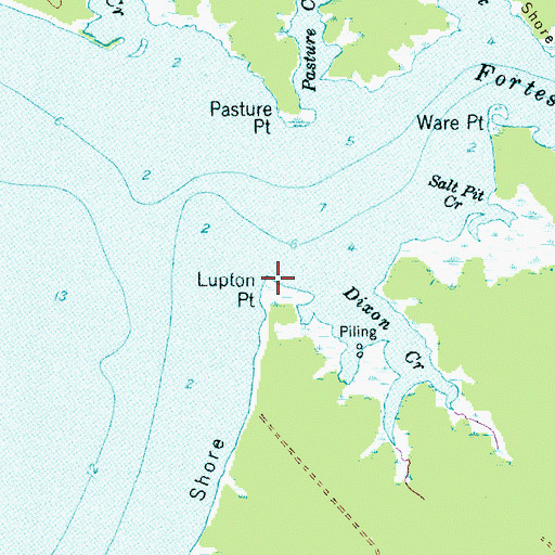 Topographic Map of Lupton Point, NC