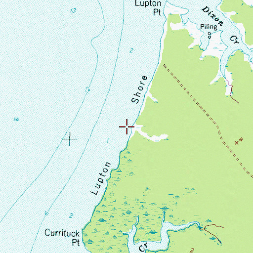 Topographic Map of Lupton Shore, NC