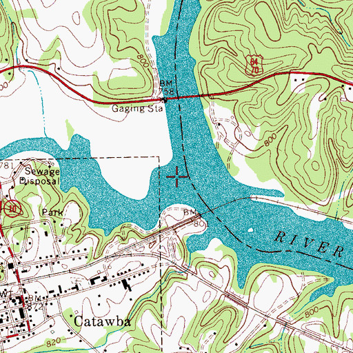 Topographic Map of Lyle Creek, NC