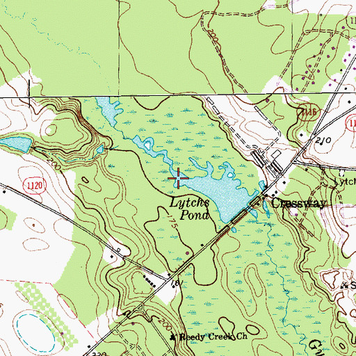 Topographic Map of Lytchs Pond, NC