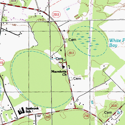 Topographic Map of Macedonia Church, NC