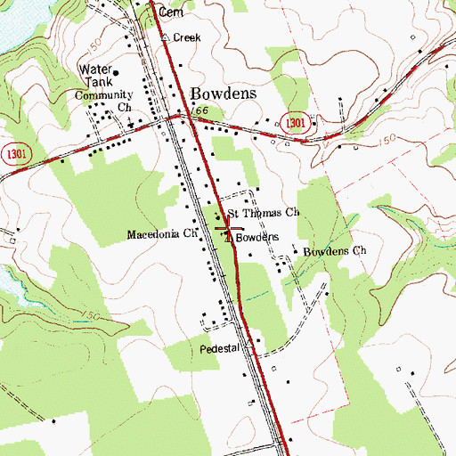 Topographic Map of Macedonia Church, NC