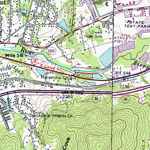 Topographic Map of Macedonia Church, NC