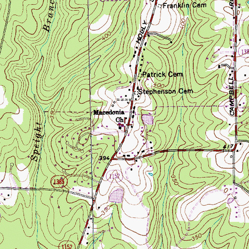 Topographic Map of Macedonia Church, NC