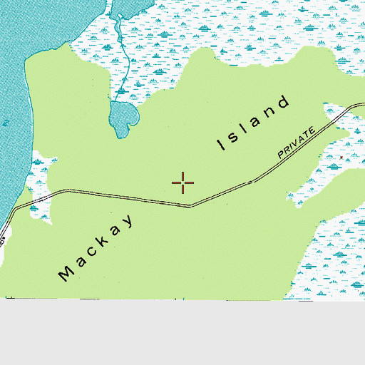 Topographic Map of Mackay Island, NC