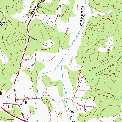 Topographic Map of Magazine Branch, NC